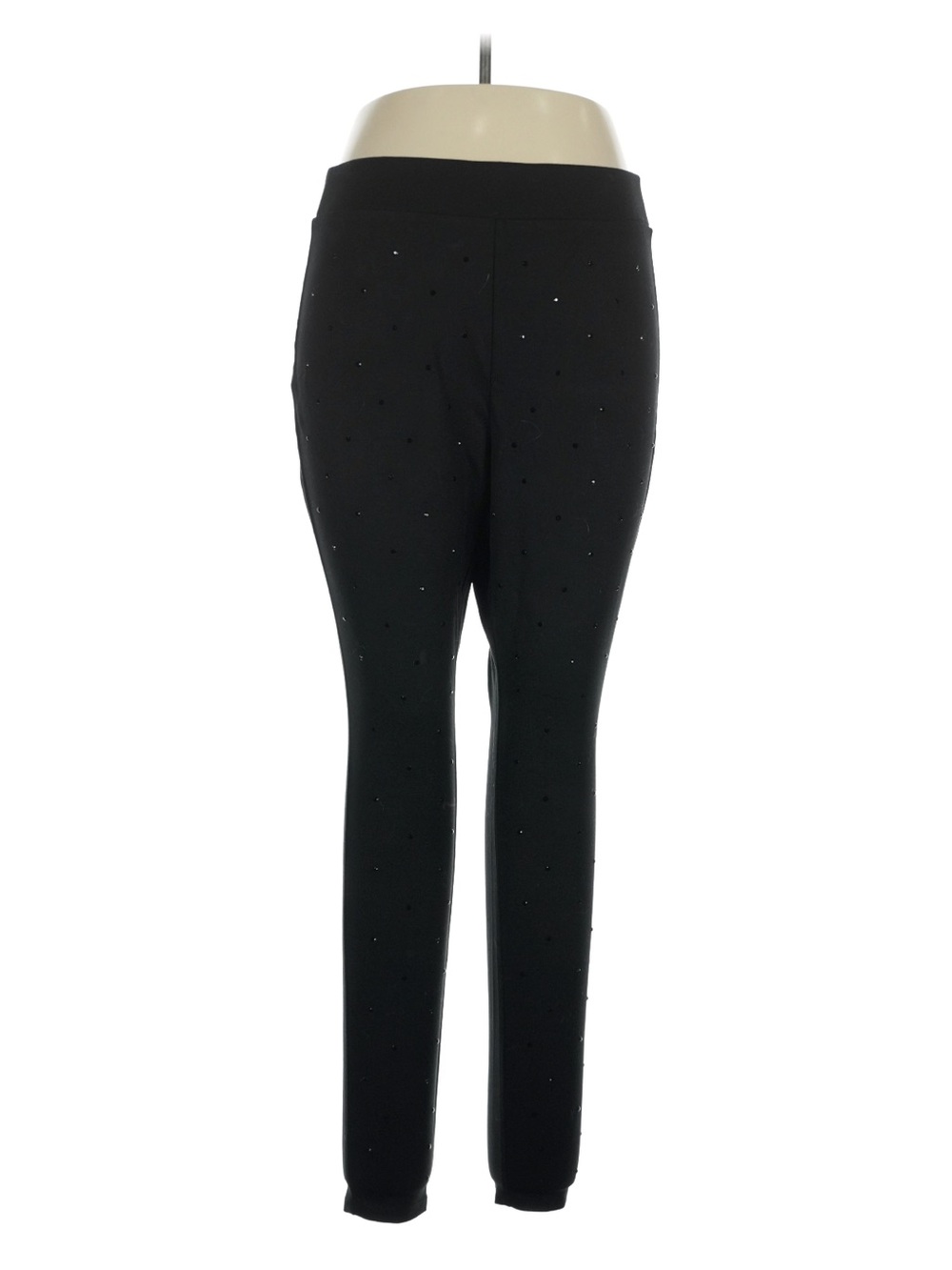 Lane Bryant Black Skinny Pants with Sparkle Accents on front. 14/16